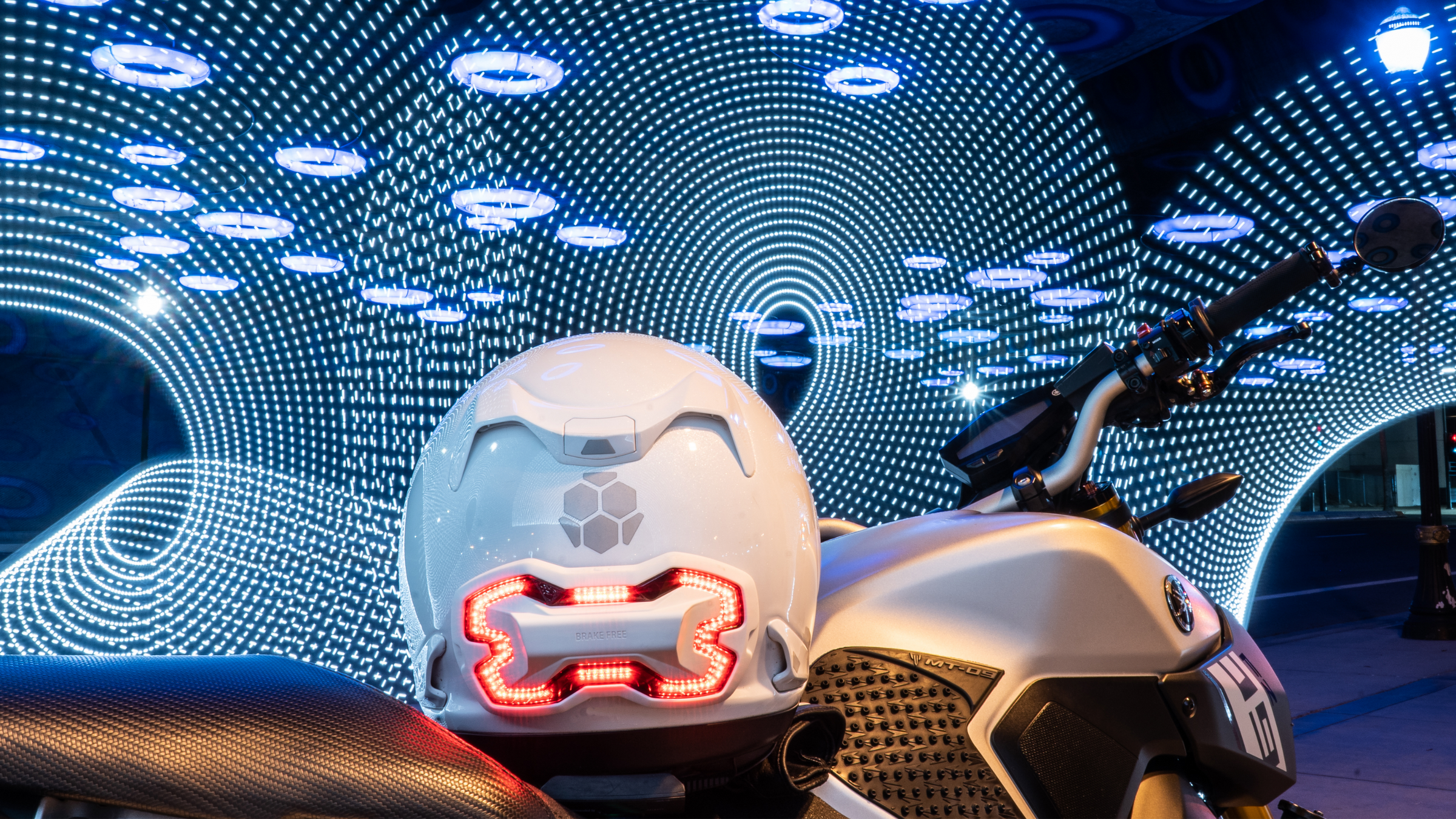Brake Free smart wireless helmet brake light - now in a stunning white colorway