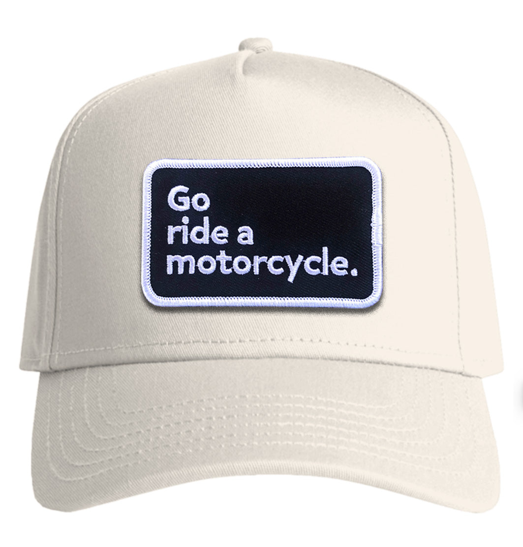 "Go ride a motorcycle" Cotton Structured Snapback