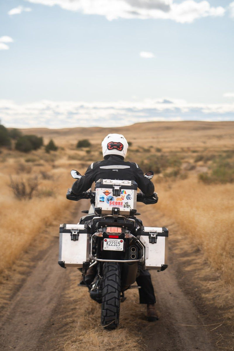 Riding with Brake Free mounted on a helmet